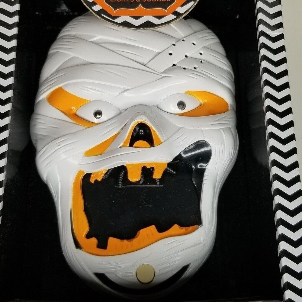 Halloween Doorbell White Mummy Lights Sound Dare to Knock New